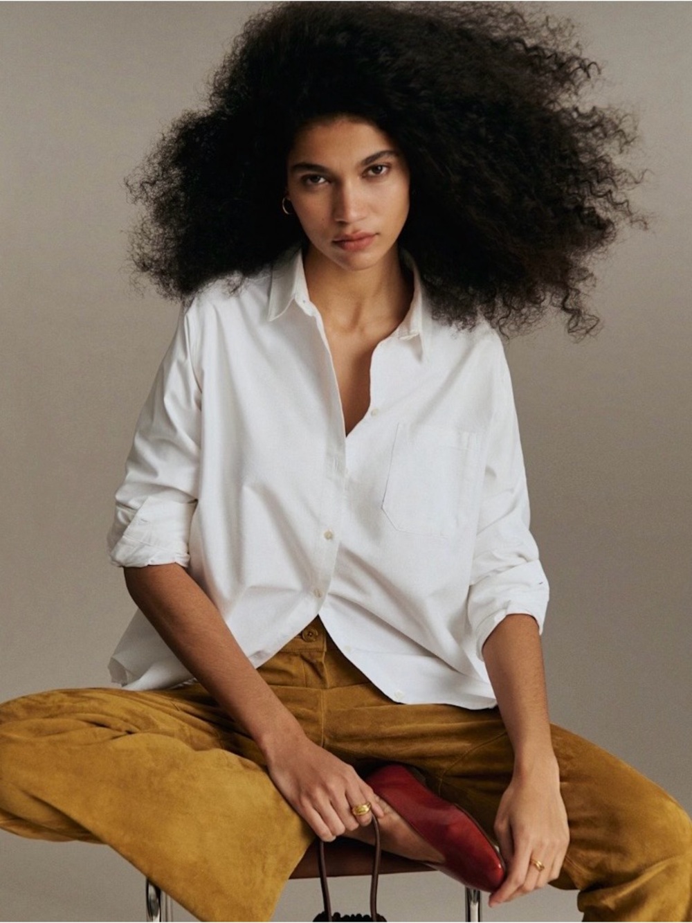 Sezane Max Shirt Casual White